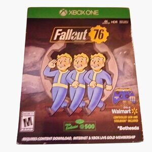 Fallout 76 Xbox One Game Disc Bethesda Steelbook Case